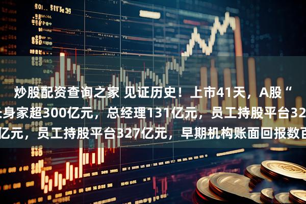 炒股配资查询之家 见证历史！上市41天，A股“新股王”造富：董事长身家超300亿元，总经理131亿元，员工持股平台327亿元，早期机构账面回报数百倍